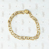 1950's 14k yellow gold triple link bracelet