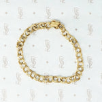 1950's 14k yellow gold triple link bracelet