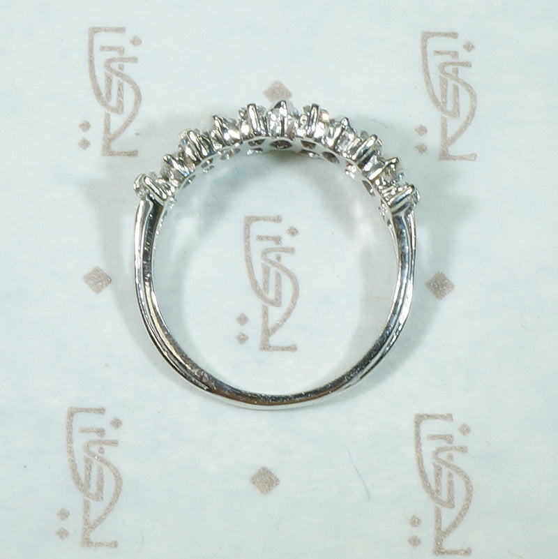 Mod 1960's Marquis and Baguette Diamond Ring