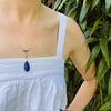 Regal Lapis & Antique 18k Gold Necklace by brunet
