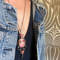 Superb Mid Century Rhodochrosite Necklace
