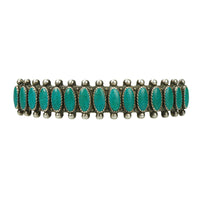 Vintage Sterling Cuff Bracelet with Turquoise