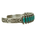 Vintage Sterling Cuff Bracelet with Turquoise