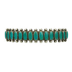 Vintage Sterling Cuff Bracelet with Turquoise