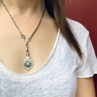 Black Enamel on Sterling Darts Medal Fob