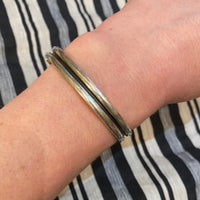Edgy Mexican Sterling Cuff Bracelet