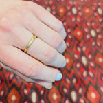 Deeply Curved Old Gold Wedding Band