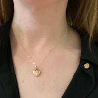 Antique Heart Locket in 18k Rose Gold
