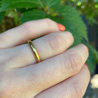 Vintage 18k Gold Wedding Band with Sweet Engraving