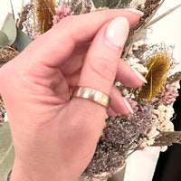 Two-Tone Rose & White Recycled Gold Wedding Band