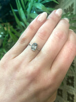 The Oval Aquamarine Ring in Recycled White Gold