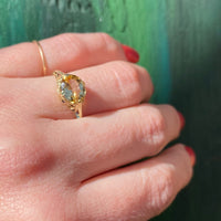 Golden Imperial Topaz & Filigree Solitaire Ring