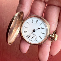 Pretty Fruit & Rabbit Engraved Pocket Watch