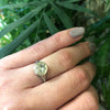 1920's Rose Cut Diamond in White Gold Filigree