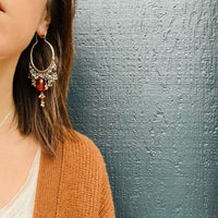 Incredible Fringed Hoops with Gem Beads