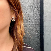 Dazzling Italian Diamond Cluster Earrings