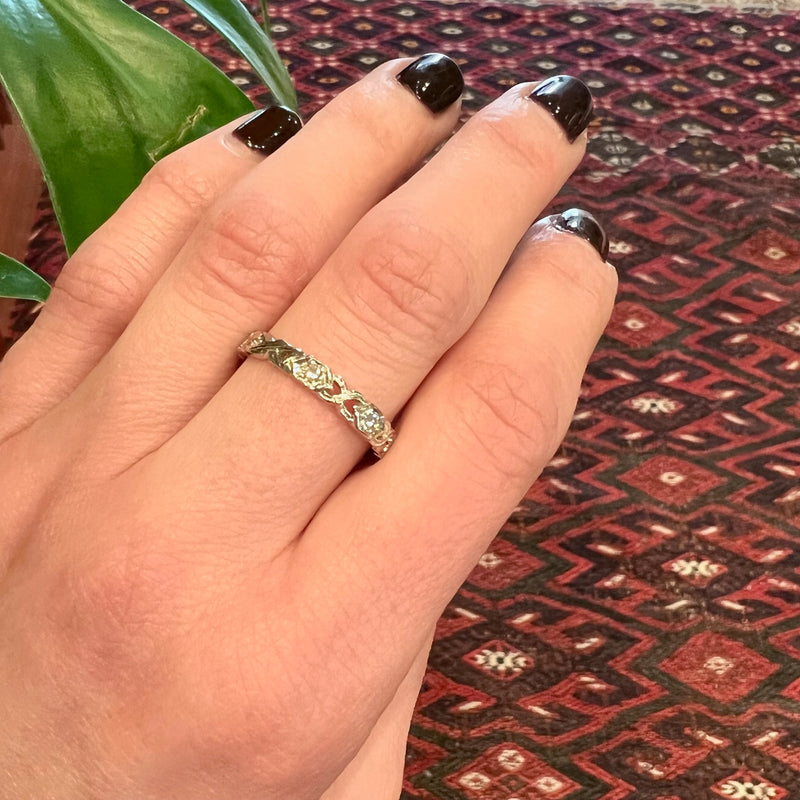 Diamond Platinum Infinity Eternity Band