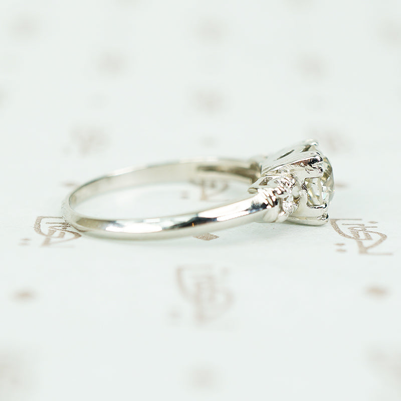 Beautiful Vintage 1 Carat OEC Diamond Platinum Engagement Ring
