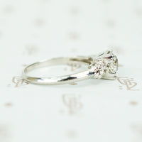 Beautiful Vintage 1 Carat OEC Diamond Platinum Engagement Ring