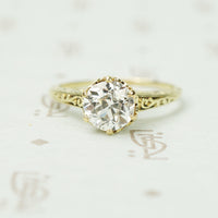 Vintage 1 carat Old Euro Diamond Solitaire