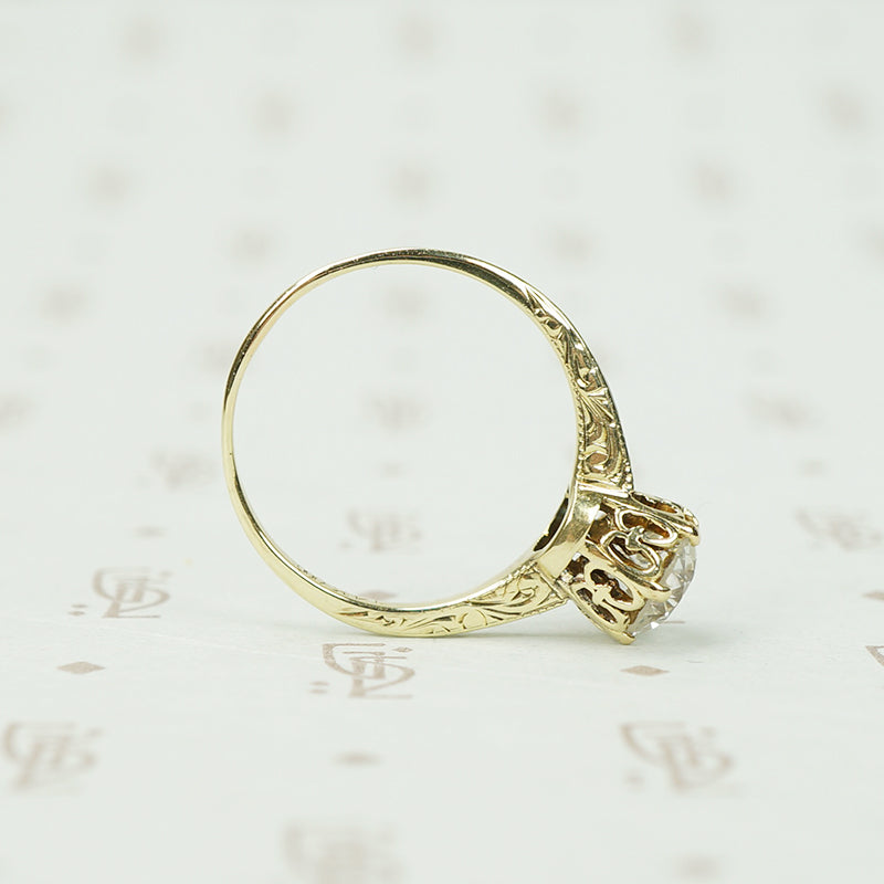 Vintage 1 carat Old Euro Diamond Solitaire