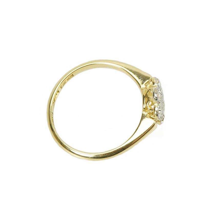 Vintage Diamond set Rosette Ring