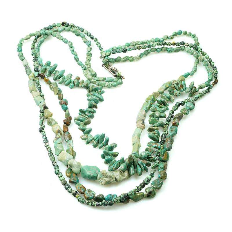 Yards of Turquoise Multi Strand Necklace