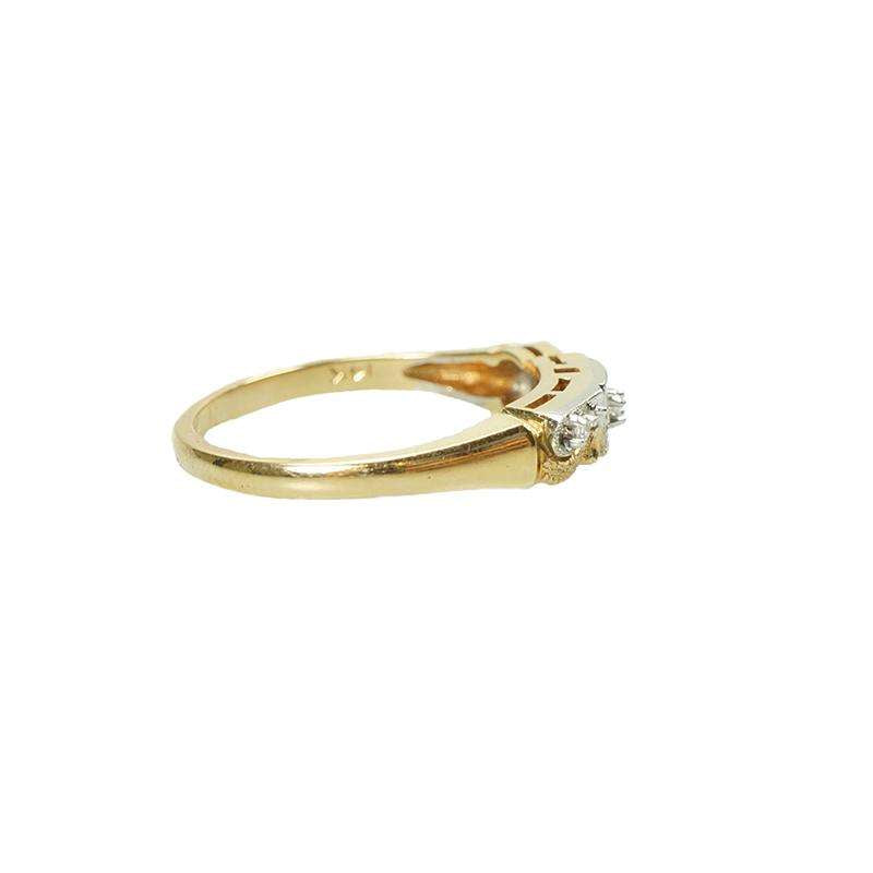 Pretty 2 Tone White and Yellow Gold diamond set Ring