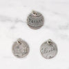 Individual Hand Engraved Victorian Silver Coin Charms