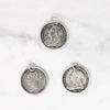 Individual Hand Engraved Victorian Silver Coin Charms