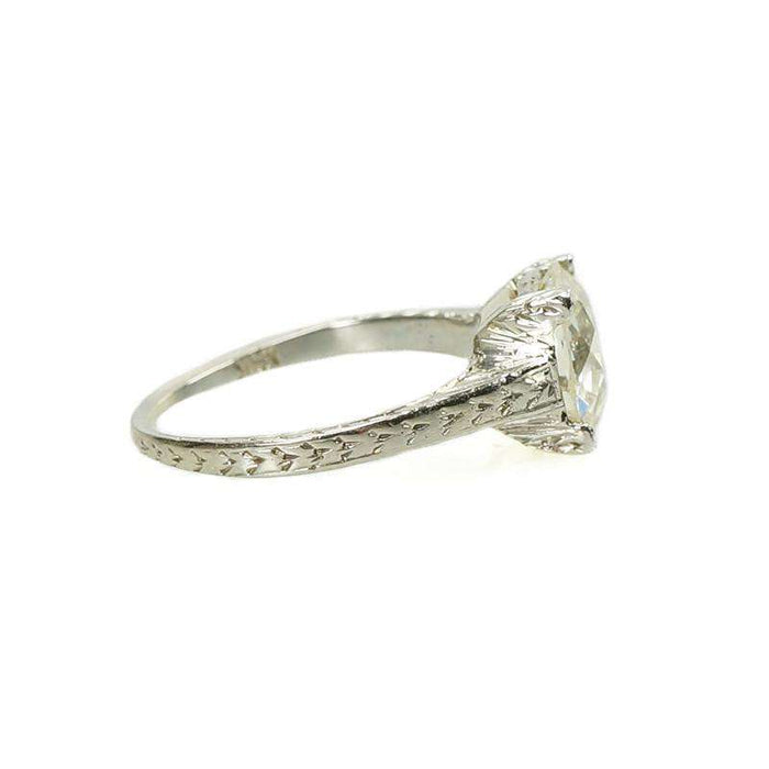 Art Deco Solitaire Engagement ring with 2.23 OEC