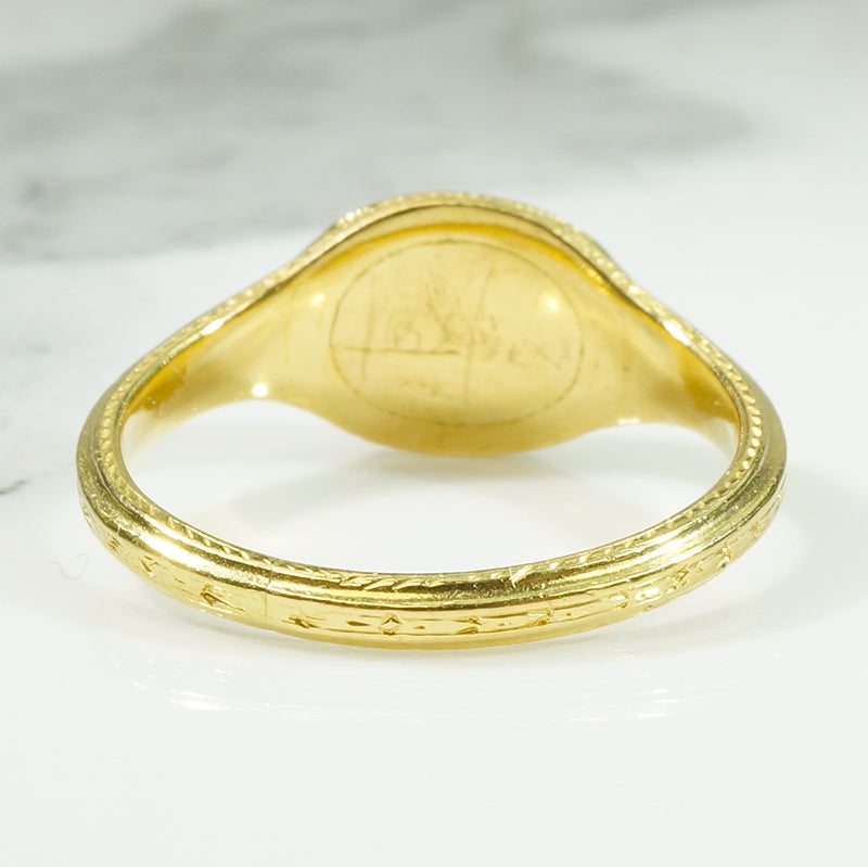 Antique 20k Gold Carbuncle Ring