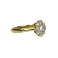 Cushion Cut Vintage Diamond Cluster Ring