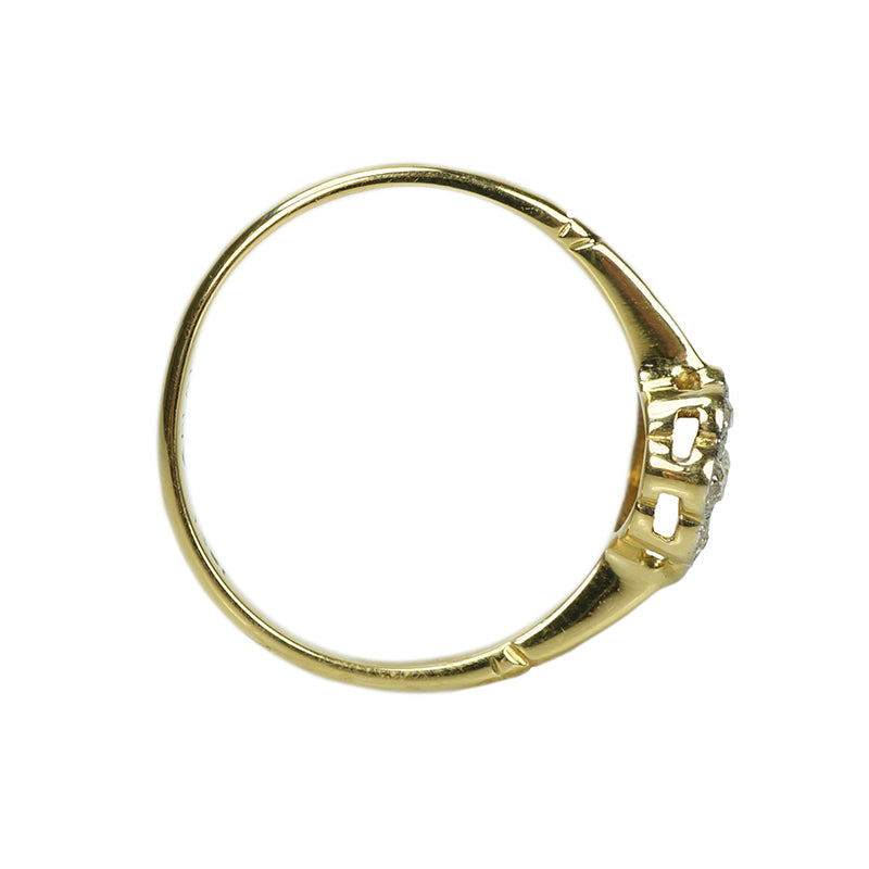 Cushion Cut Vintage Diamond Cluster Ring