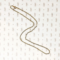 20 Inch Textured Oval Link Vermeil Chain