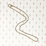 20 Inch Textured Oval Link Vermeil Chain
