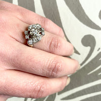 Paisley Diamond Ring in White Gold