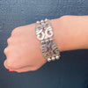 Elegant Mexican Sterling Silver Panel Bracelet