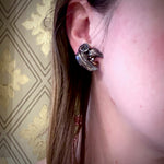 Ella Cone Modernist Sterling Leaf Earrings