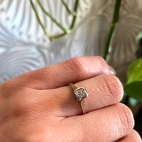 Otsby & Barton Diamond Solitaire with Herringbone Engraving