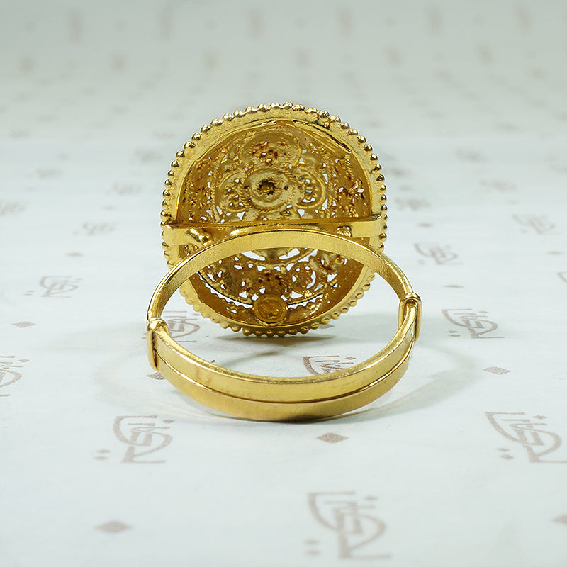 Fancy Indian 21k Gold Ring