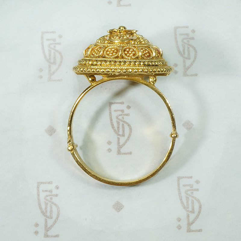 Fancy Indian 21k Gold Ring