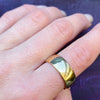 "Forever" Wide Comfort Fit Gold Wedding Band
