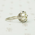 Stunning Platinum Deco 2.26 OEC Diamond Solitaire