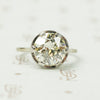 Stunning Platinum Deco 2.26 OEC Diamond Solitaire