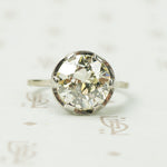 Stunning Platinum Deco 2.26 OEC Diamond Solitaire