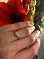 Deco Platinum Square Old Mine Cut Diamond