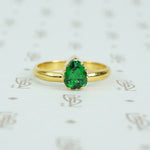 22k recycled gold and tsavorite garnet ring