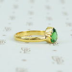 22k recycled gold and tsavorite garnet ring