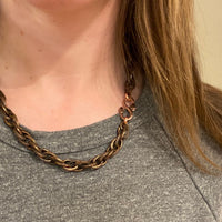 Triple Twist Copper Chain with Snake Clasp